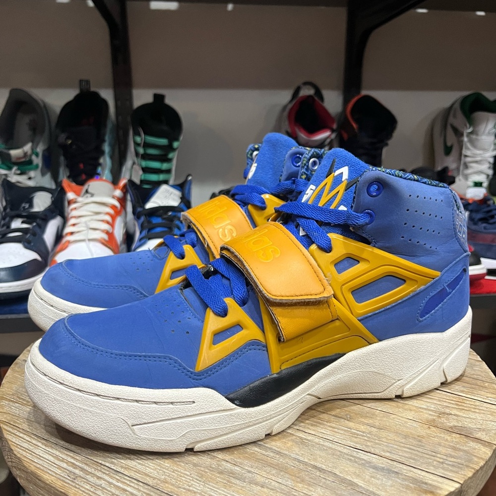 Adidas Mutombo TR Block Vivid Blue Gold Men’s - Picture 2 of 6